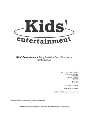 Kids' Entertainment Study Guide for David Gonzalez's “Mytholojazz”