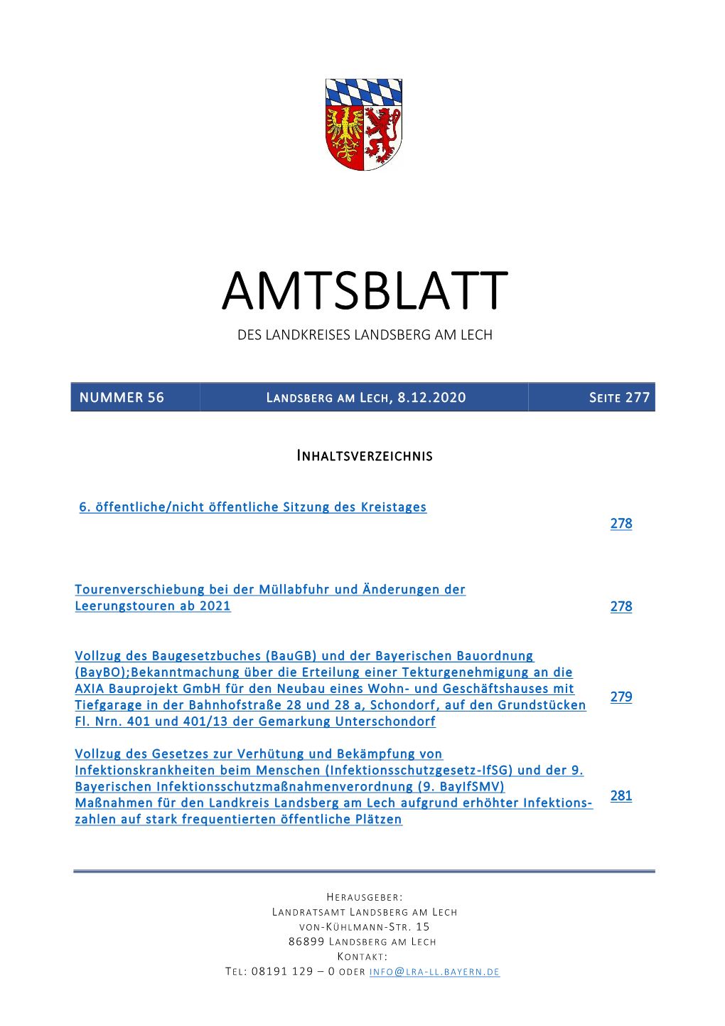 Amtsblatt Des Landkreises Landsberg Am Lech