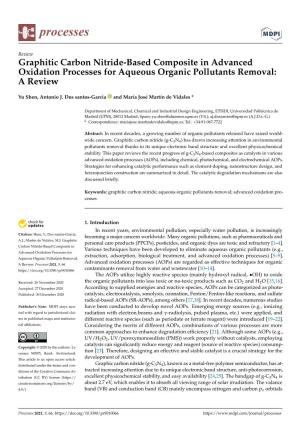Graphitic Carbon Nitride-Based Composite in Advanced Oxidation Processes for Aqueous Organic Pollutants Removal: a Review