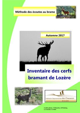 Inventaire Des Cerfs Bramant De Lozère