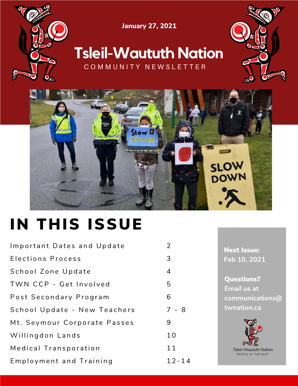 IN THIS ISSUE Tsleil-Waututh Nation