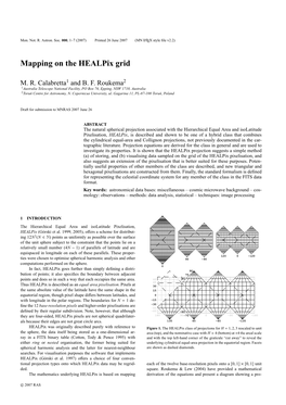 Mapping on the Healpix Grid