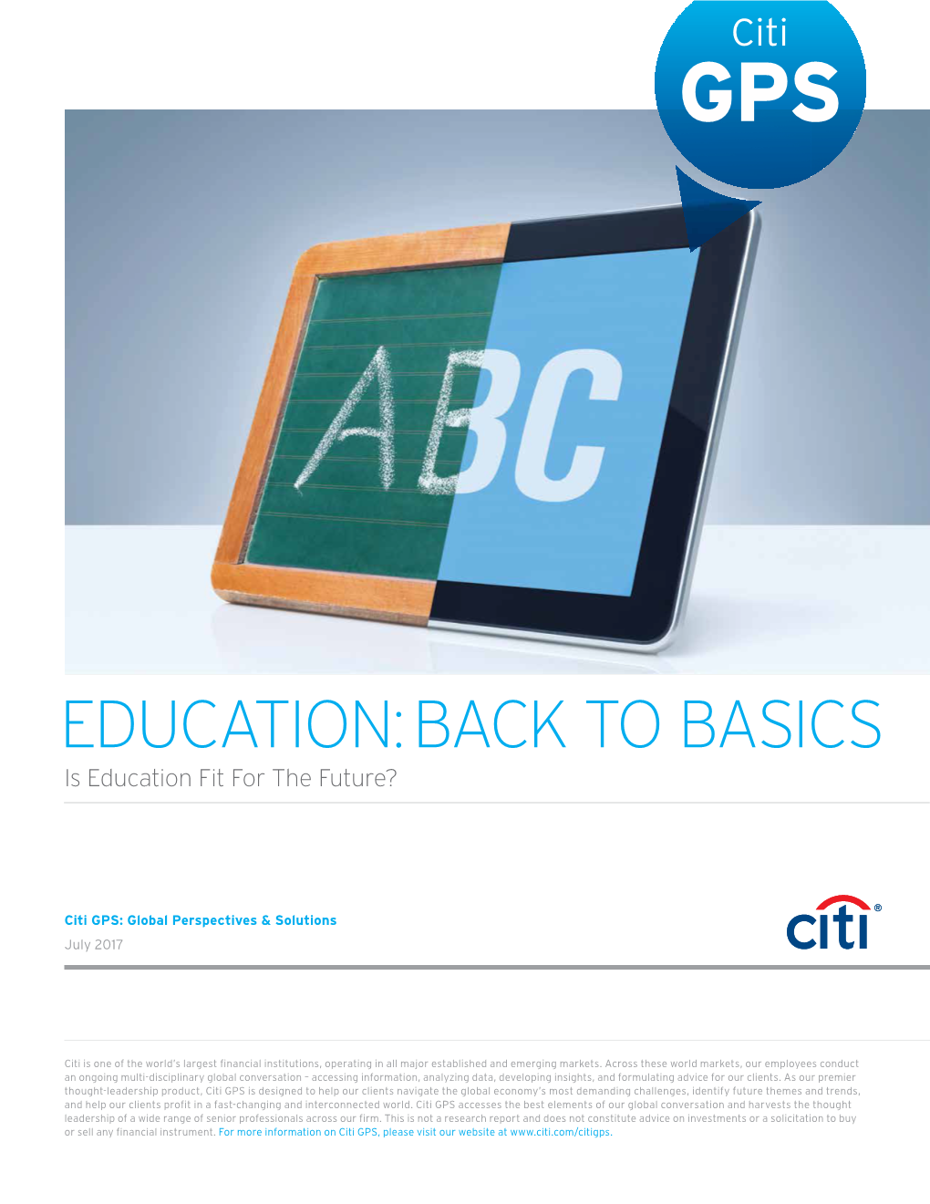 EDUCATION: BACK to BASICS: Is Education Fit for the Future