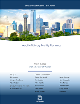 Audit of Library Facility Planning