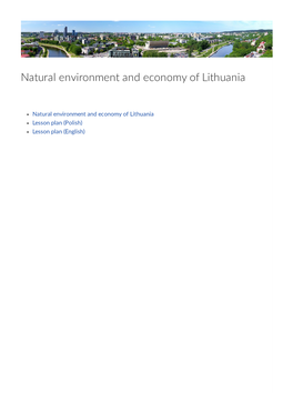 Natural Environment and Economy of Lithuania