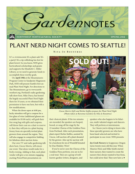 SOLD OUT! Horticultural Scholarships and Grants and Supports the Elisabeth C