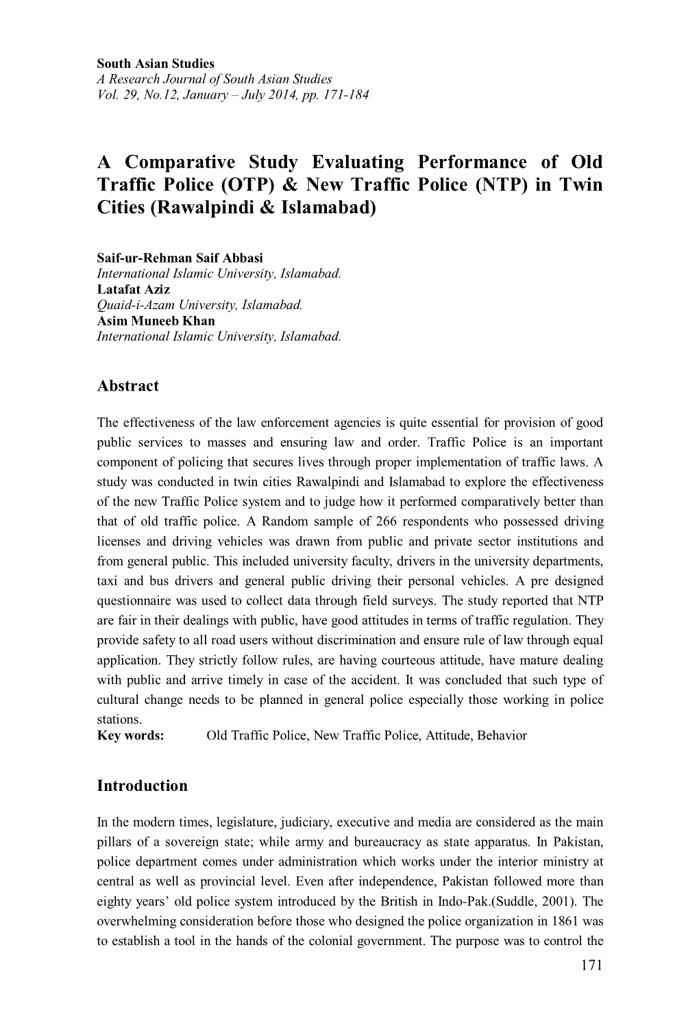 New Traffic Police (NTP) in Twin Cities (Rawalpindi & Islamabad)