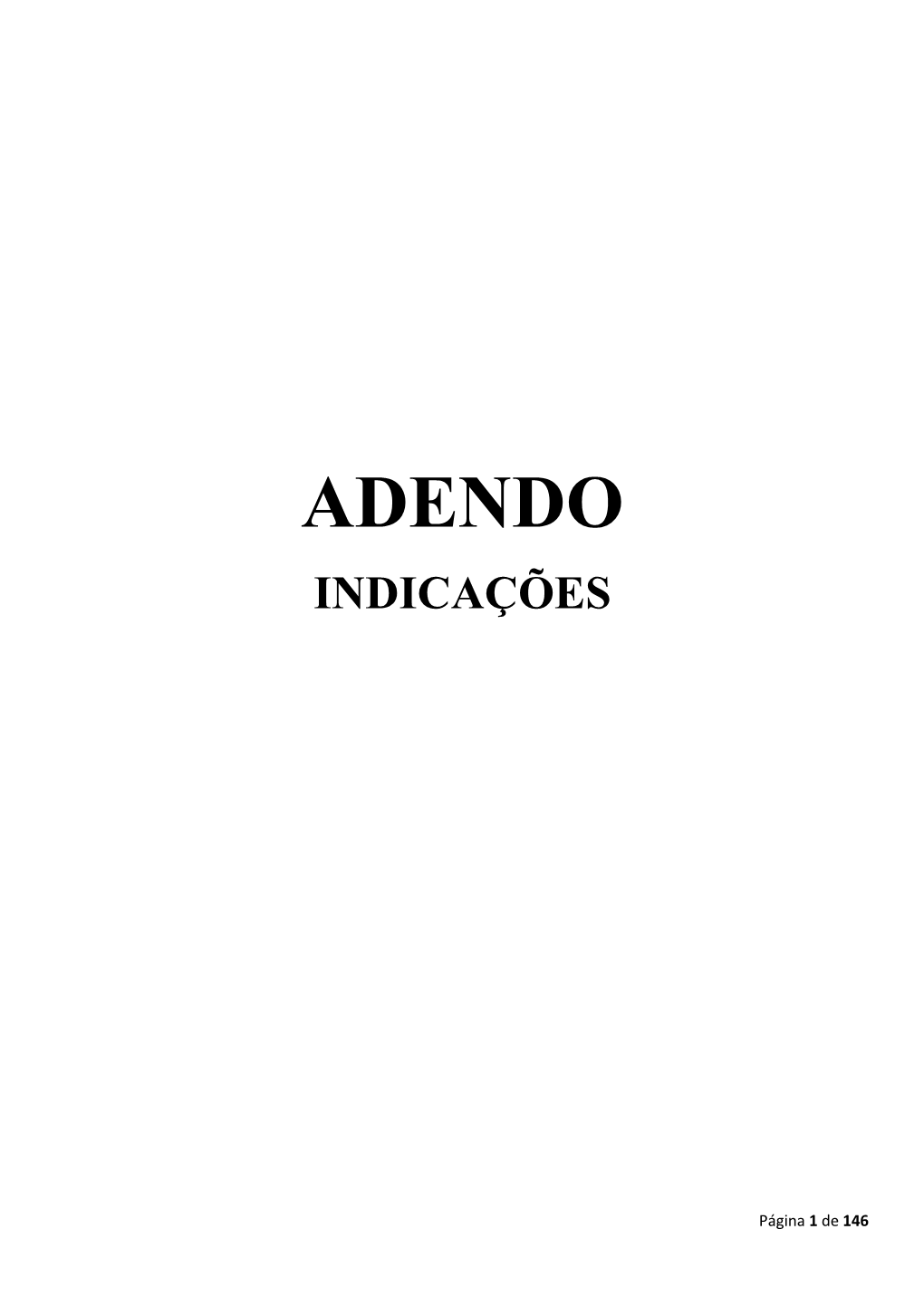 Adendo Indicações