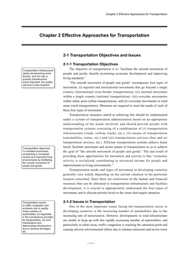 Chapter 2 Effective Approaches for Transportation
