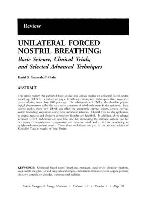Alternate Nostril Breathing for the Treatment of Angina Pectoris.38