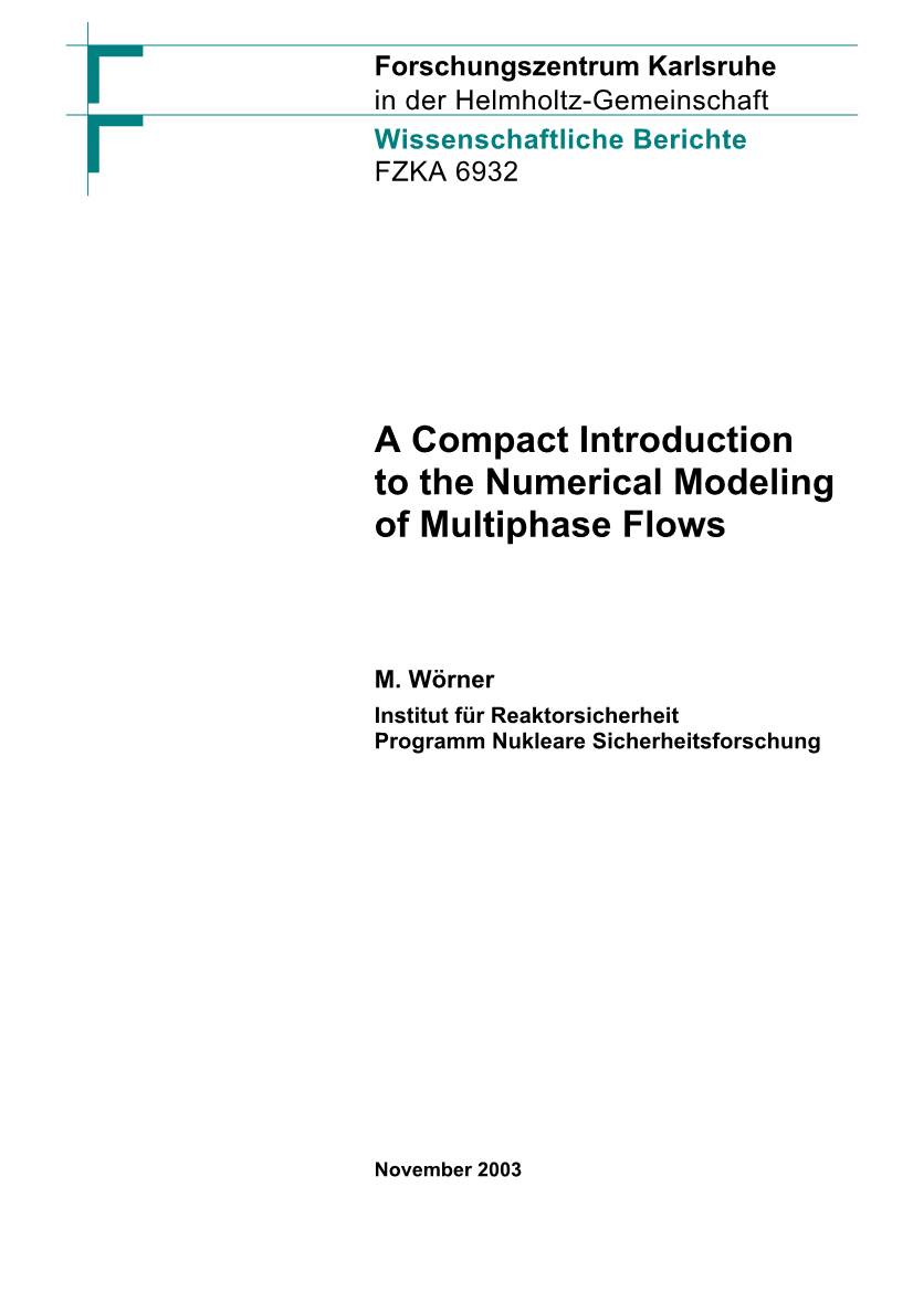 A Compact Introduction to the Numerical Modeling of Multiphase Flows