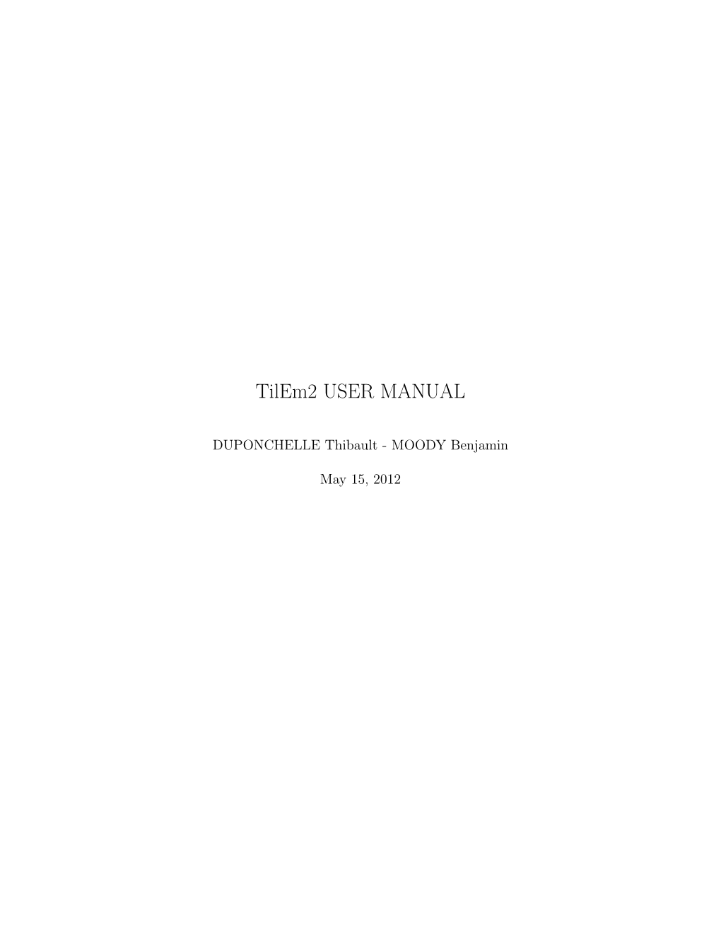 Tilem2 USER MANUAL