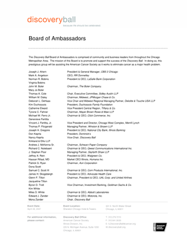 Board of Ambassadors