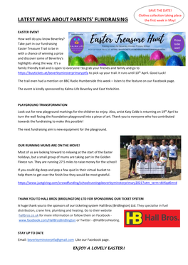 Latest News About Parents' Fundraising