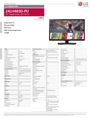 24LH4830-PU 24" Simple Smart LED HD TV