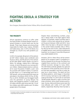 Fighting Ebola: a Strategy for Action