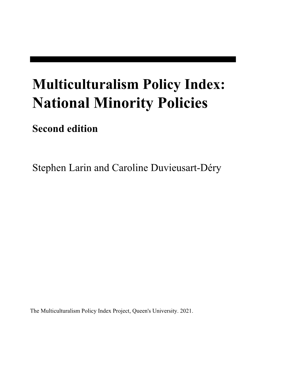 MCP National Minorities Index Evidence