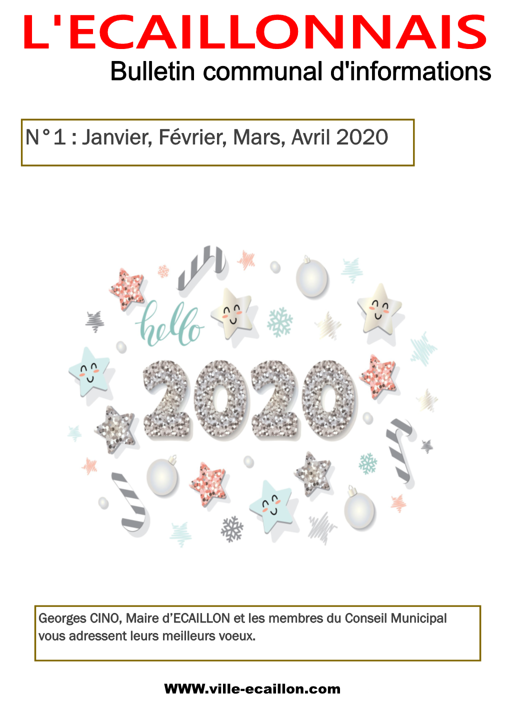 N°1 : Janvier, Février, Mars, Avril 2020