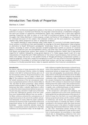 Introduction: Two Kinds of Proportion