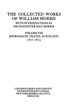 The Collected Works of William Morris, Volume 8