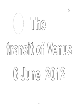 Transit of Venus Educational A