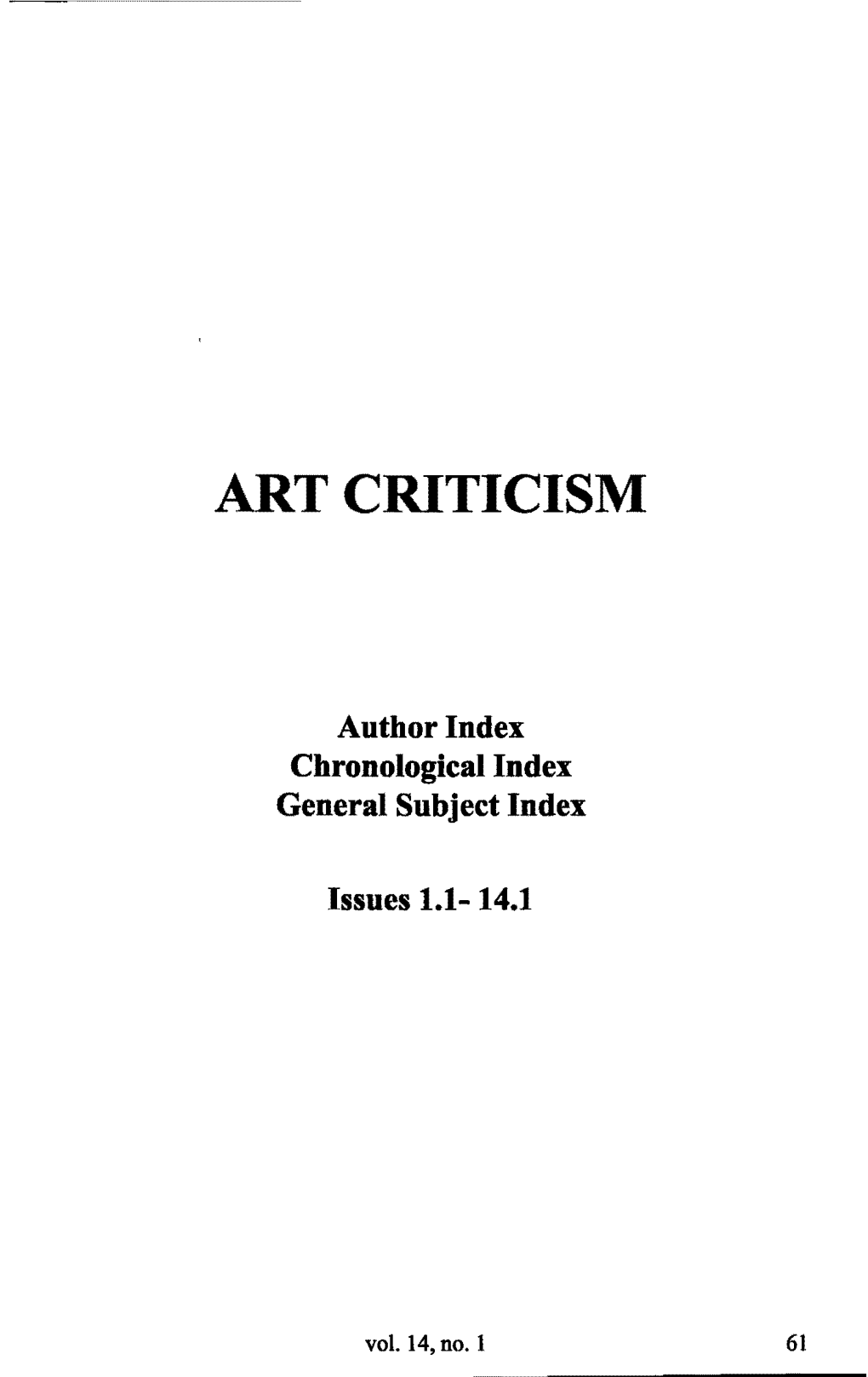 Art Criticism