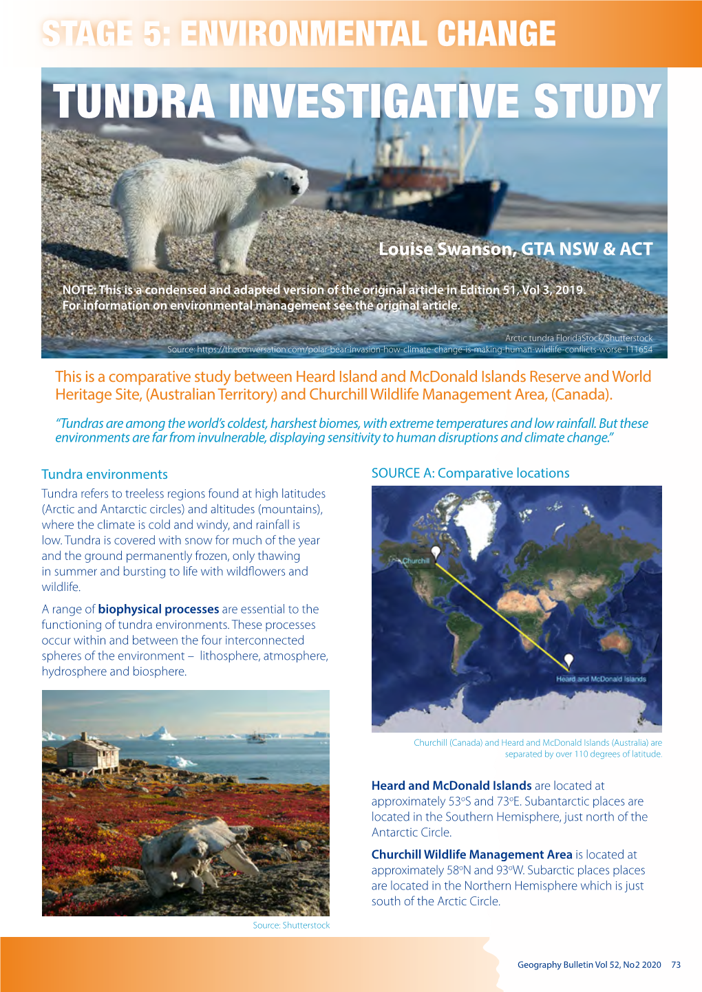 Stage 5: Environmental Change Tundra Investigative Study