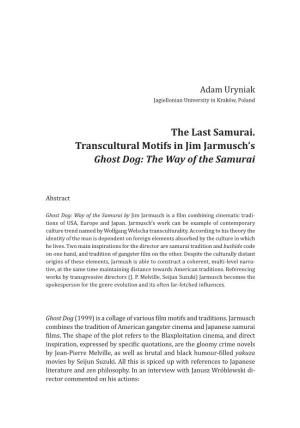 The Last Samurai. Transcultural Motifs in Jim Jarmusch's Ghost