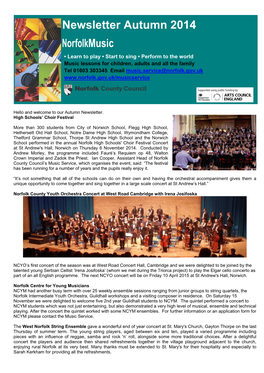 Norfolk Music Service Newsletter