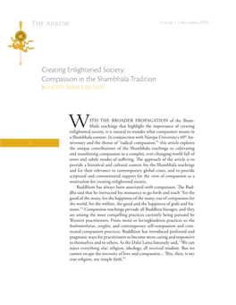 Creating Enlightened Society: Compassion in the Shambhala Tradition by JUDITH SIMMER-BROWN