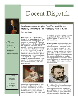 Docent Dispatch