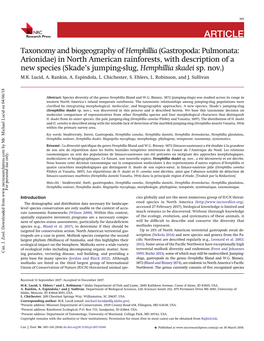 Taxonomy and Biogeography of Hemphillia