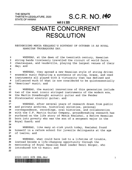 Senate Concurrent Resolution