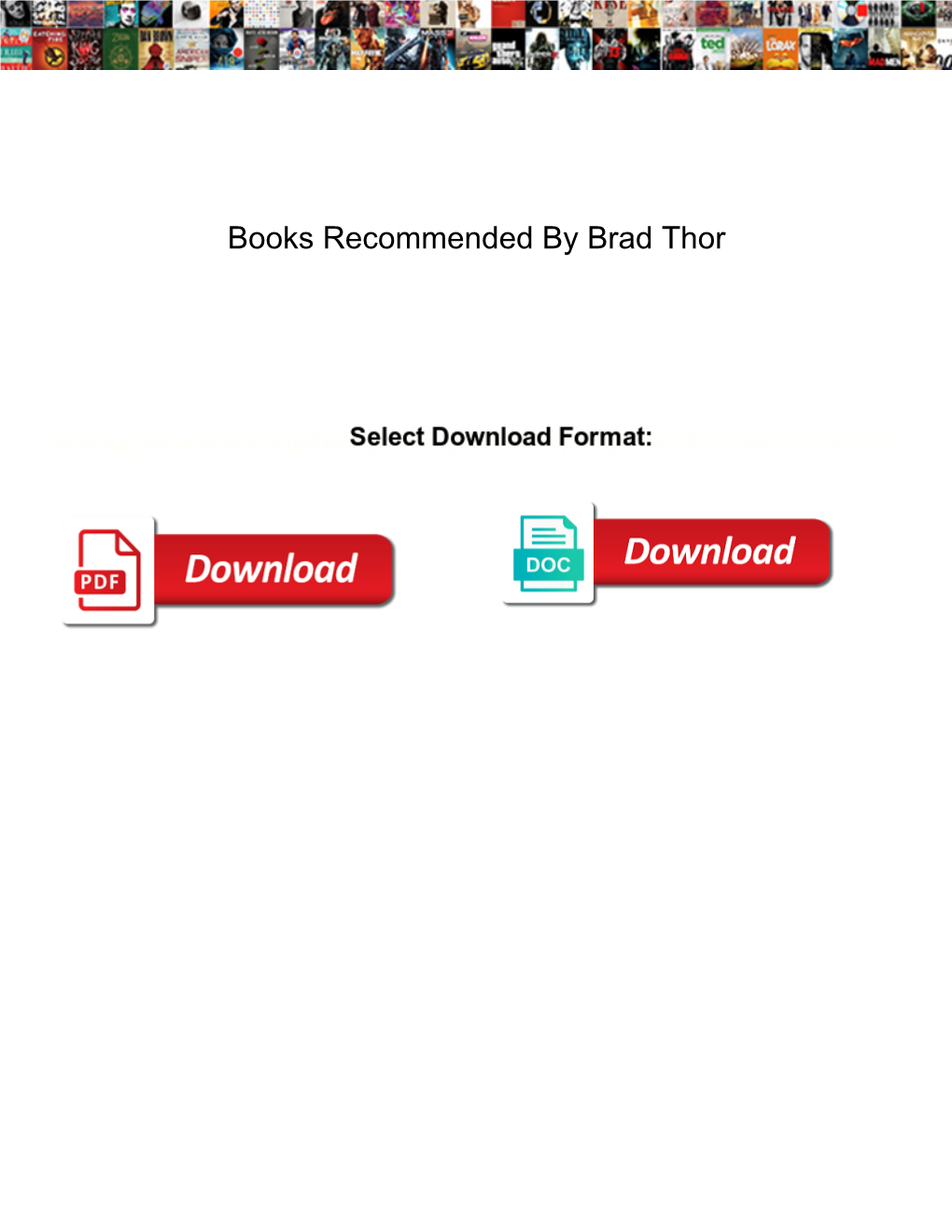 Books Recommended by Brad Thor Capsule
