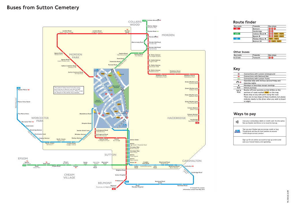 Buses from Sutton Cemetery