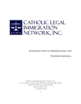 Introduction to Immigration Law Training Manual
