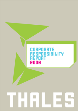Corporate Responsibility Report 2006 Thales - Corporate Responsibility Report