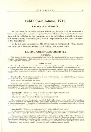 Public Examinations, 1935