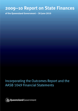 Report on State Finances 2009–10 – Government of Queensland 1