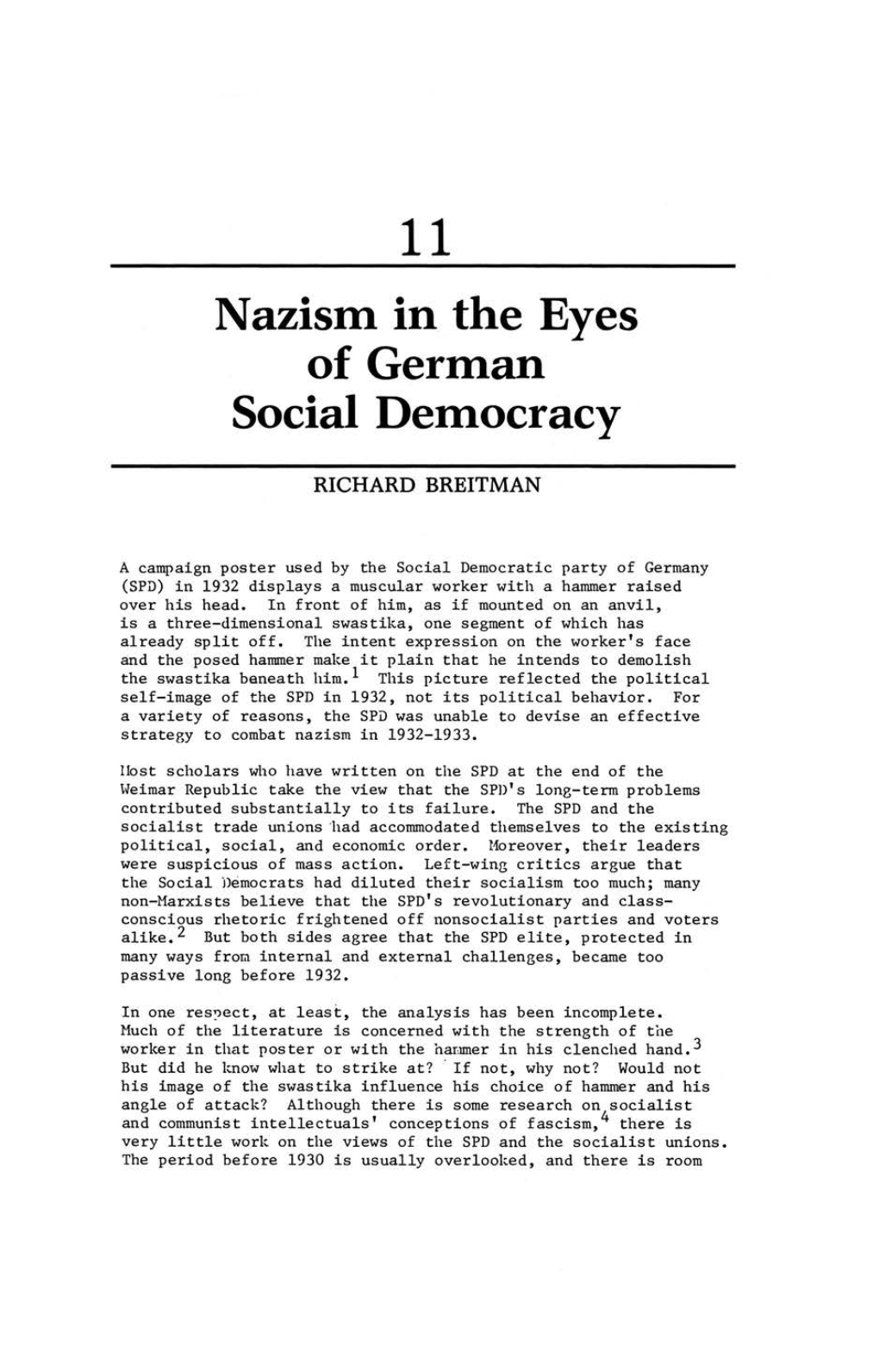 N Azism in the Eyes of German Social Democracy