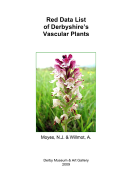 (2009) Red Data List of Derbyshire's Vascular Plants