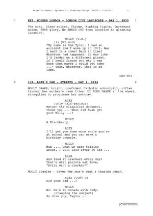 Ashes to Ashes - Episode 1 - Shooting Script: PEACH - 31/08/07 1