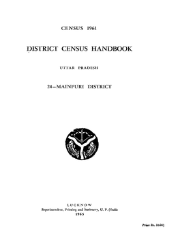 District Census Handbook, 24-Mainpuri, Uttar Pradesh