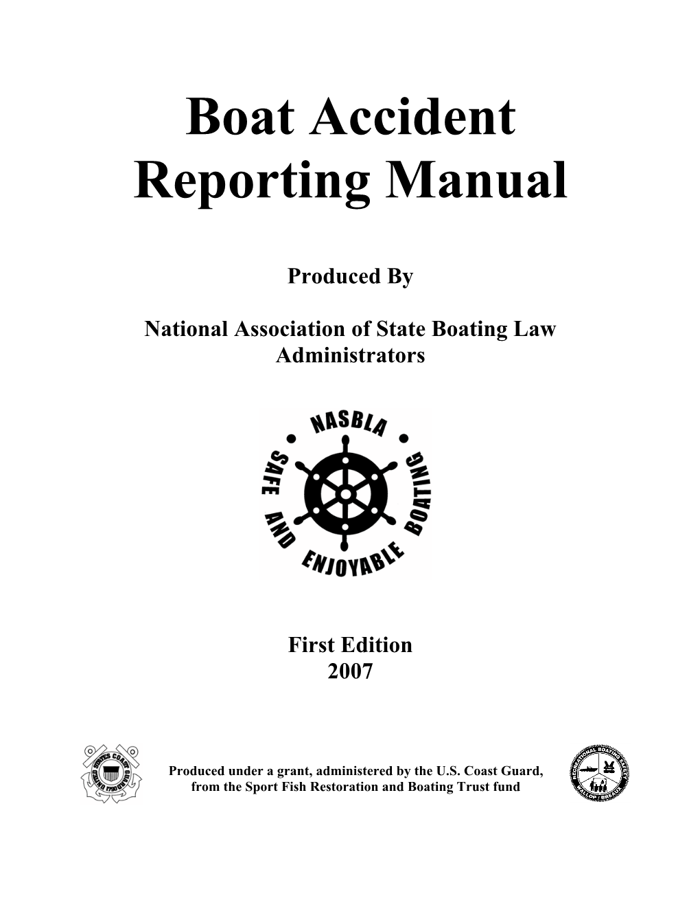 Boat Accident Reporting Manual
