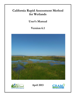 California Rapid Assessment Method for Wetlands User's Manual