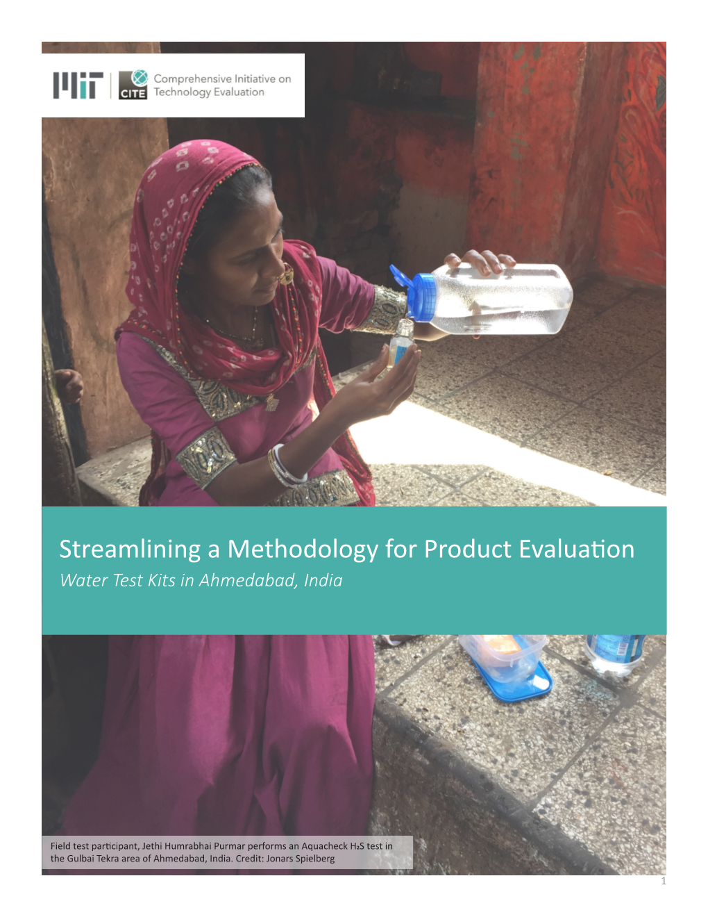 Streamlining a Methodology for Product Evaluation Water Test Kits in Ahmedabad, India
