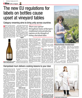 The New EU Regulations for Labels on Bottles Cause Upset at Vineyard Tables Category Renaming Aims to Bring Unity Across Countries