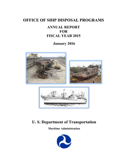 OFFICE of SHIP DISPOSAL PROGRAMS U. S. Department Of