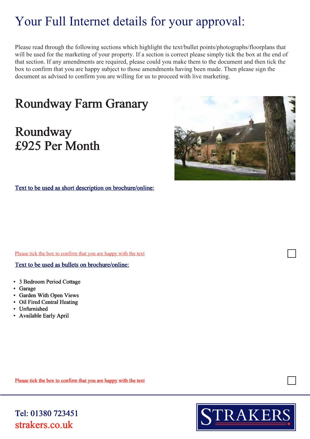 Roundway Farm Granary Roundway £925 Per Month Your Full Internet