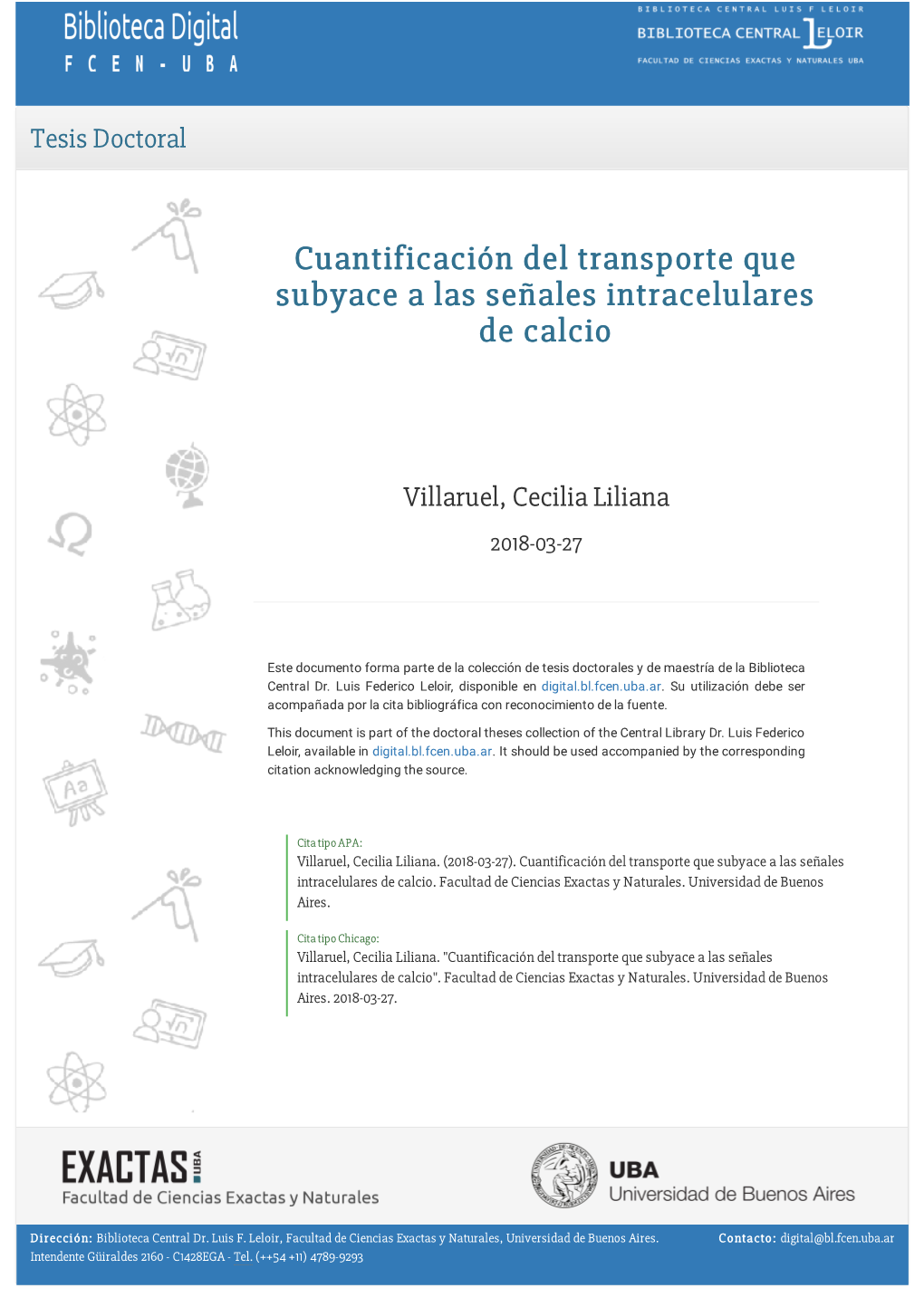 Cuantificación Del Transporte Que Subyace a Las Señales Intracelulares De Calcio